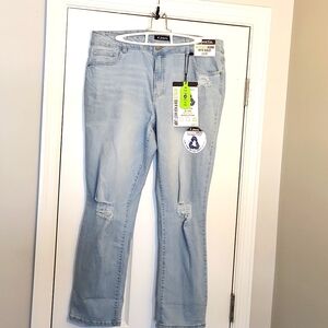 NWT d.jeans High Waist Crop Distressed Jeans Sz 16